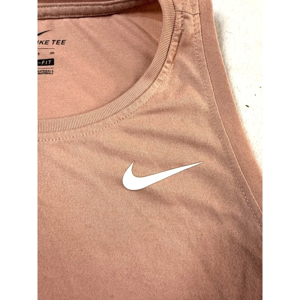 Nike Tank Top Womens Small Pink Dri-Fit Athletic Running Gym Lightweight